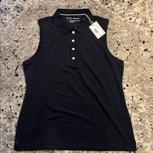 Peter Millar Women’s Navy Blue Sleeveless Polo NWT Sz L 19’ P2P 24’ length